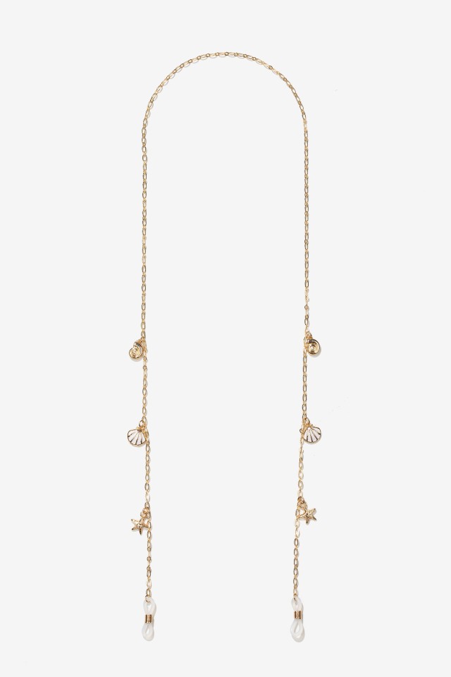 Gold Glasses Chain Charms