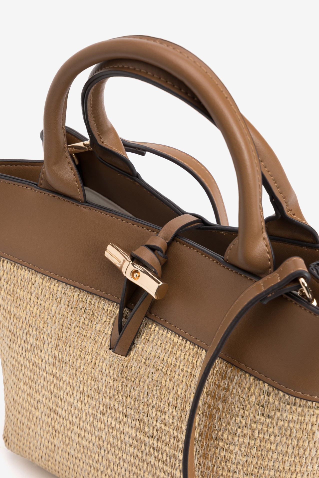 Bolso mini rafia marr�n