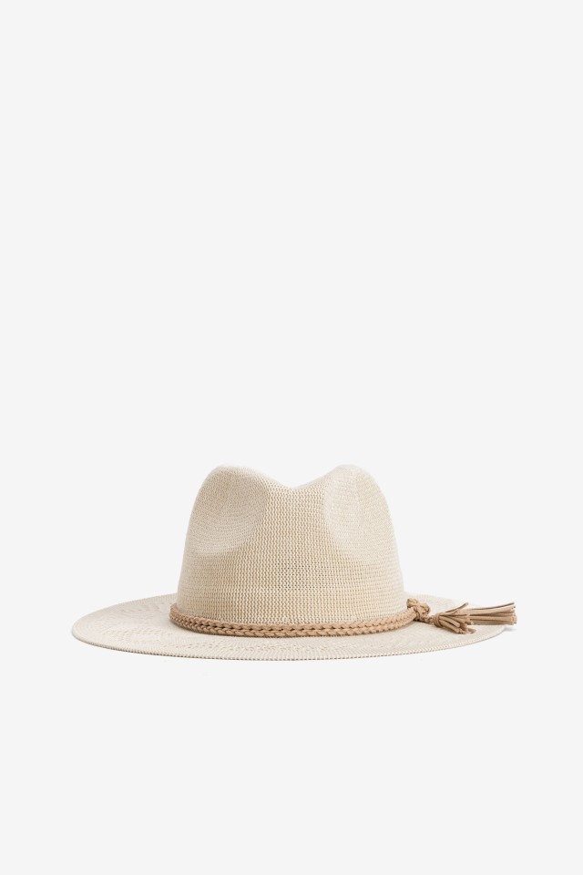 Natural Straw Wide-Brim Hat