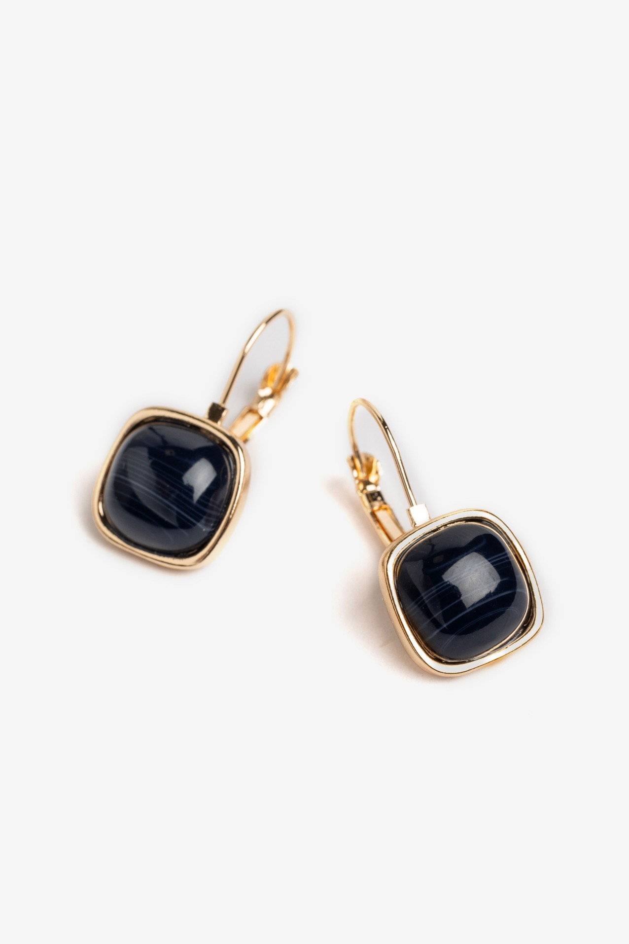 Gold Square Drop Earrings