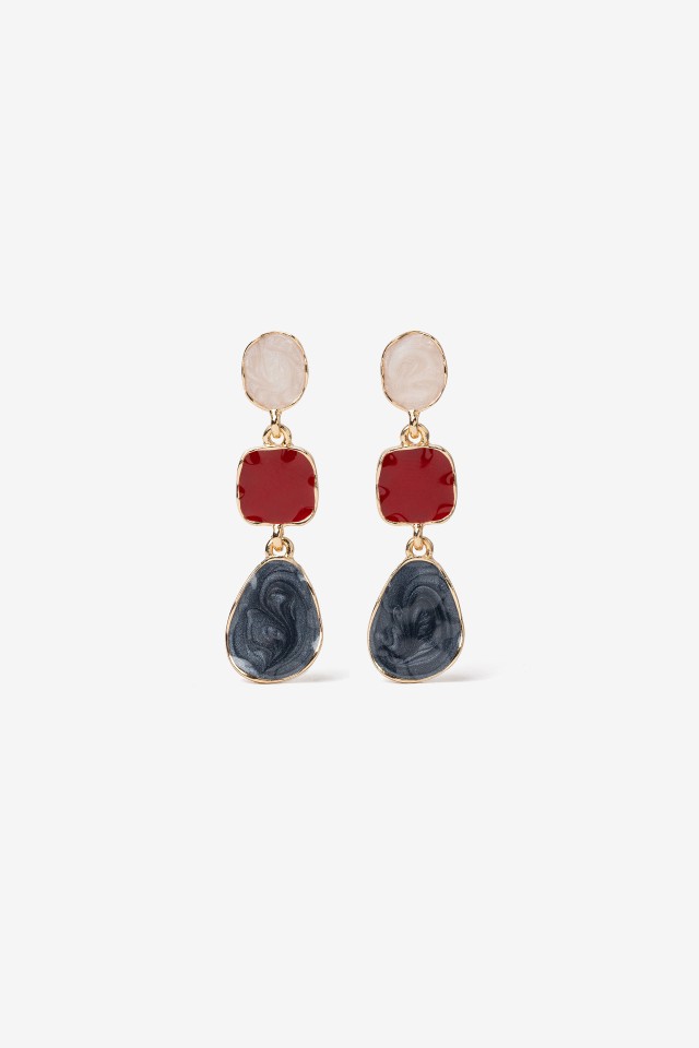 Brincos navy elegantes