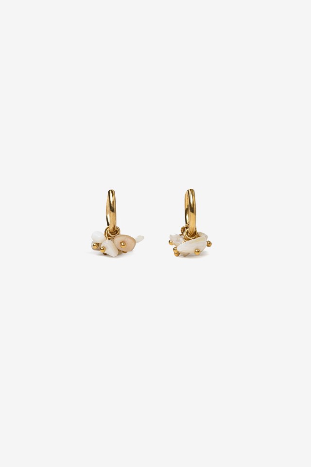 Gold Hoop Earrings Flowers
