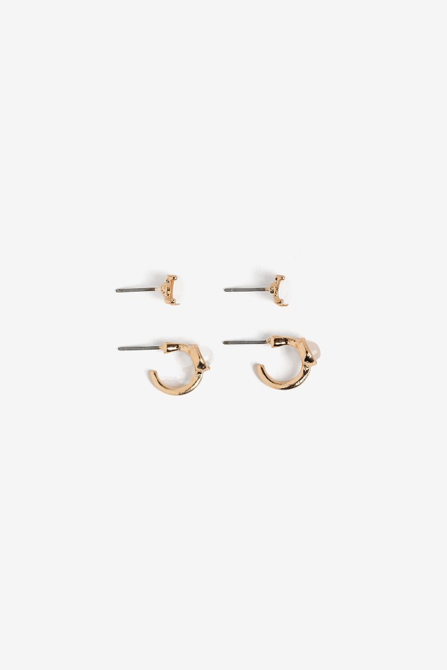 Conjunto Brincos Dourados Minimalista