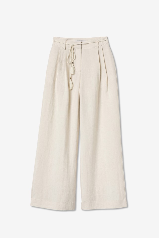 Pantalón palazzo beige claro Pantalón palazzo beige claro