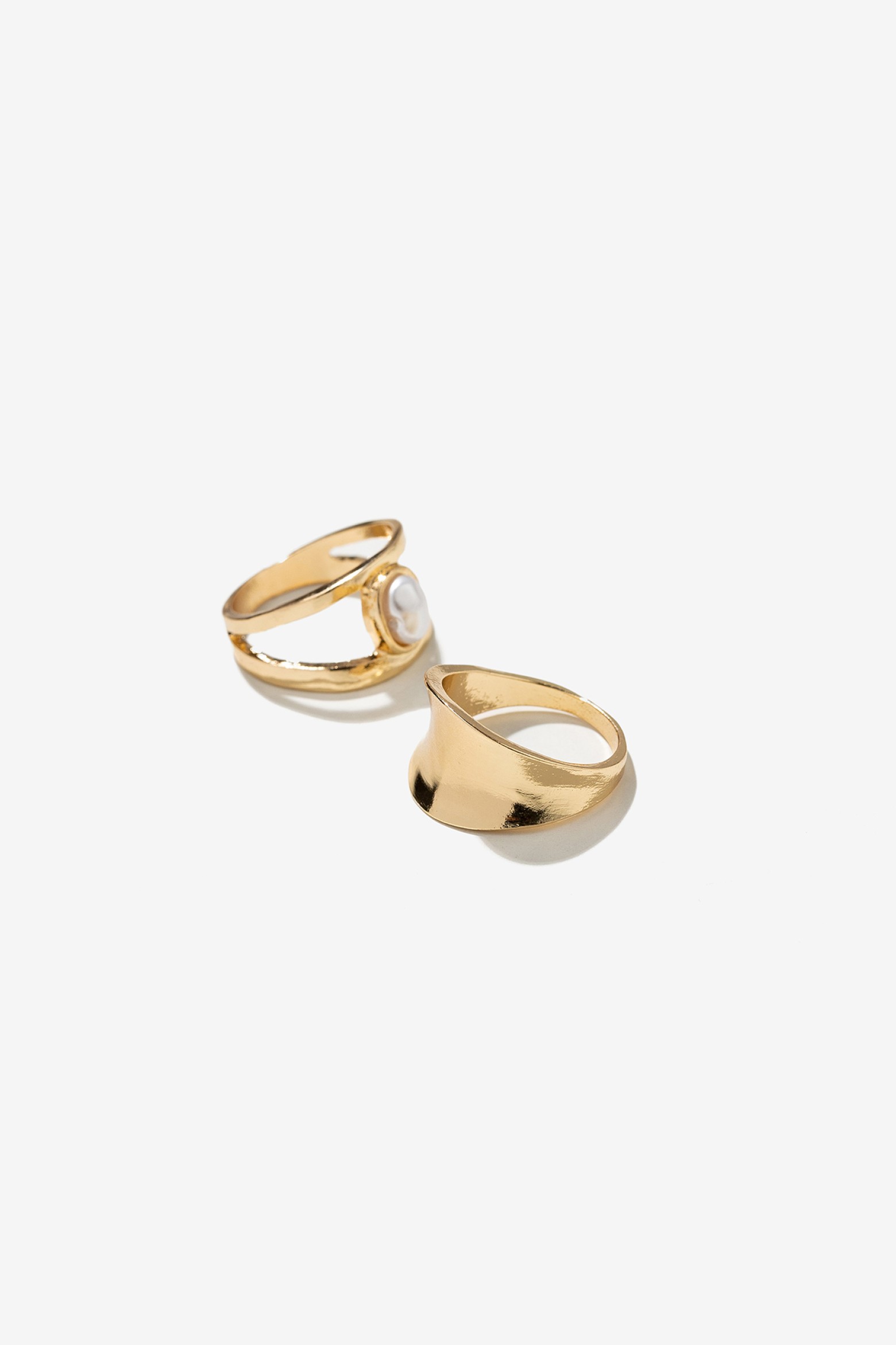 Gold Tone Chunky Rings