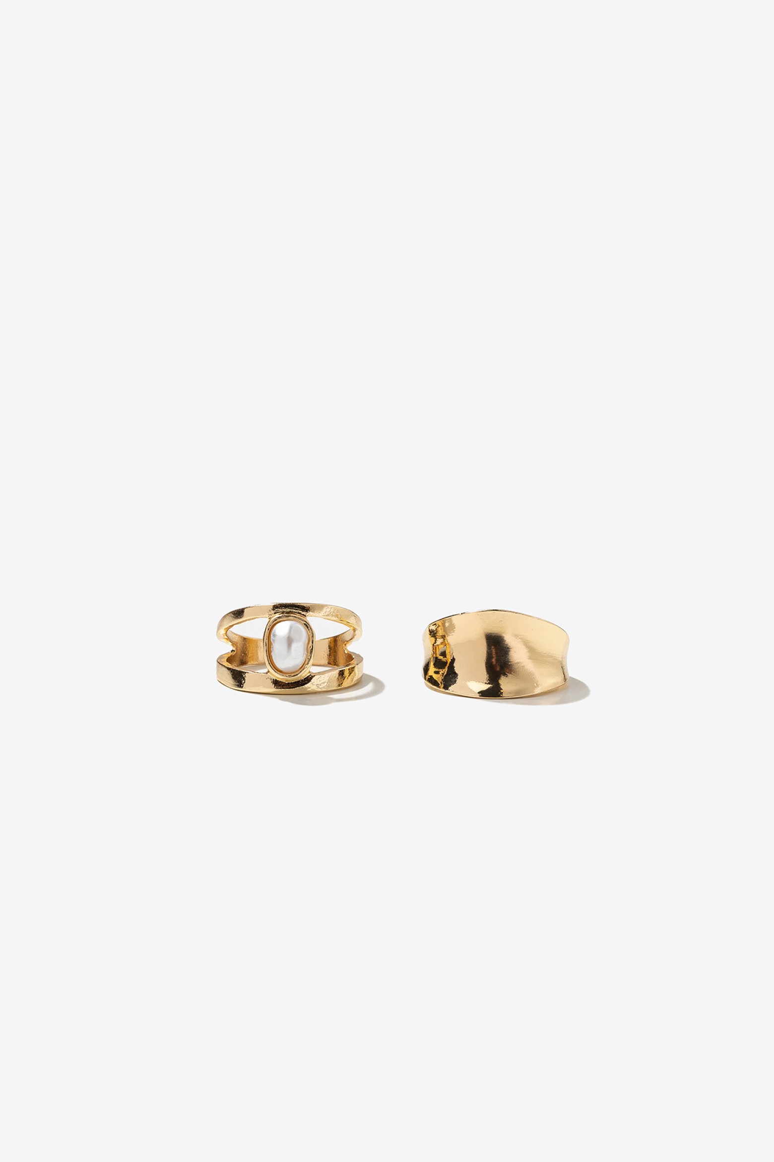 Gold Tone Chunky Rings