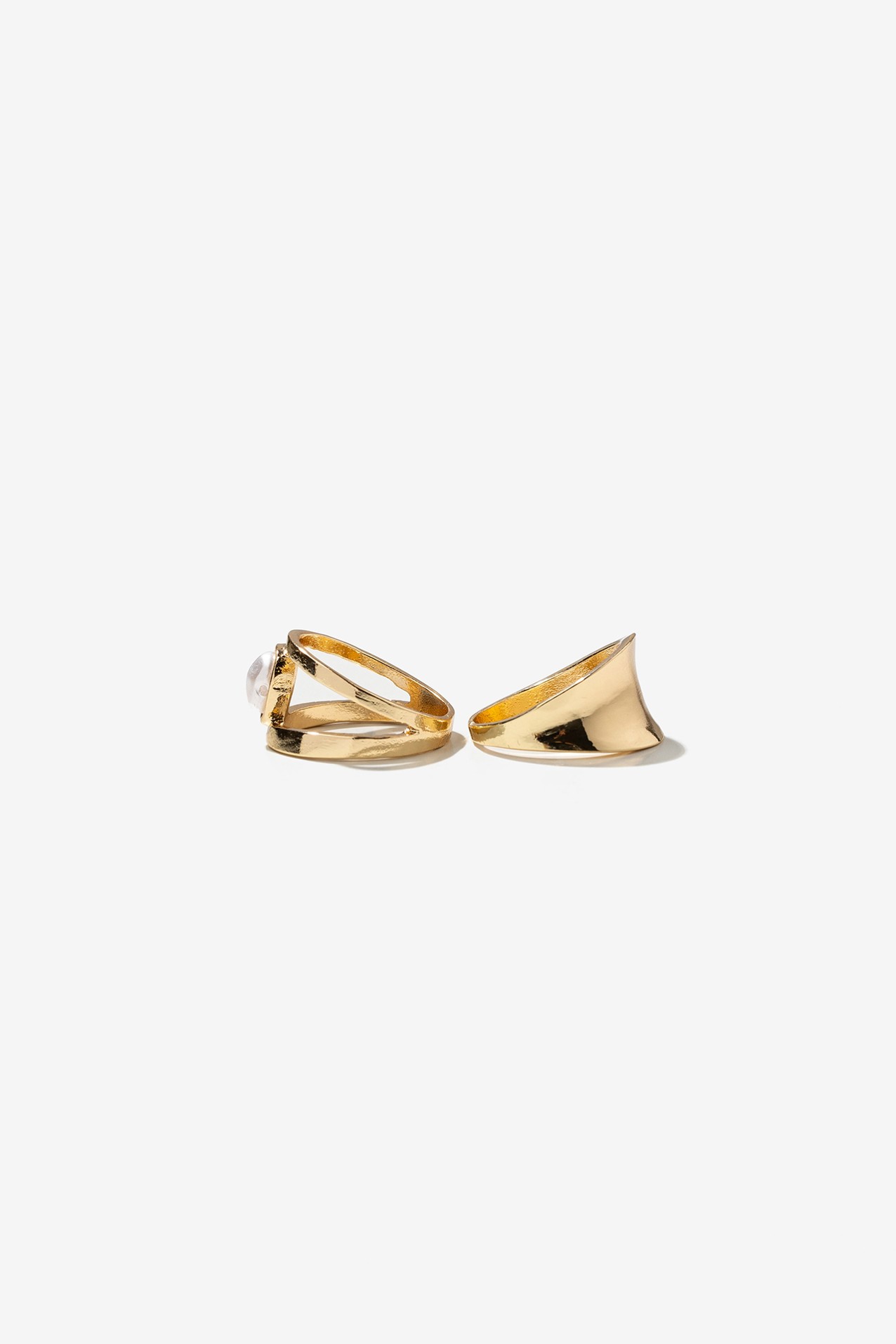 Gold Tone Chunky Rings