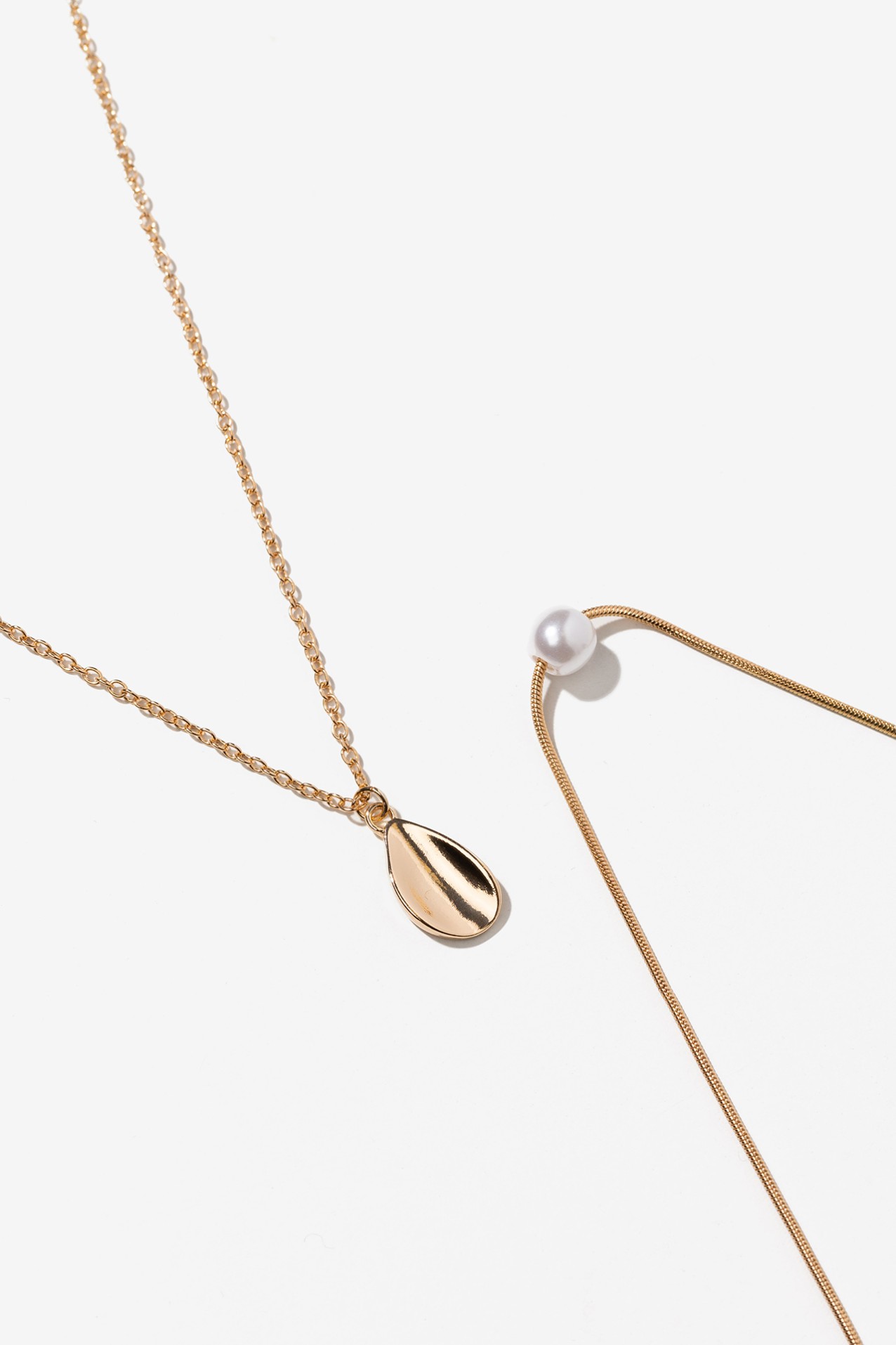 Layered Gold Necklace Drop