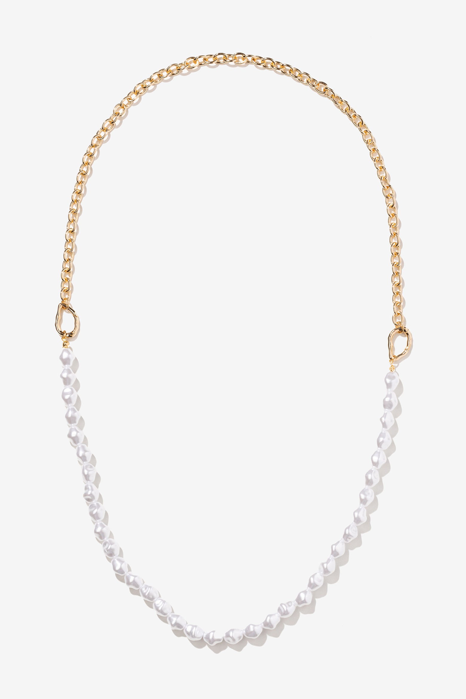 Collar cadena y perlas