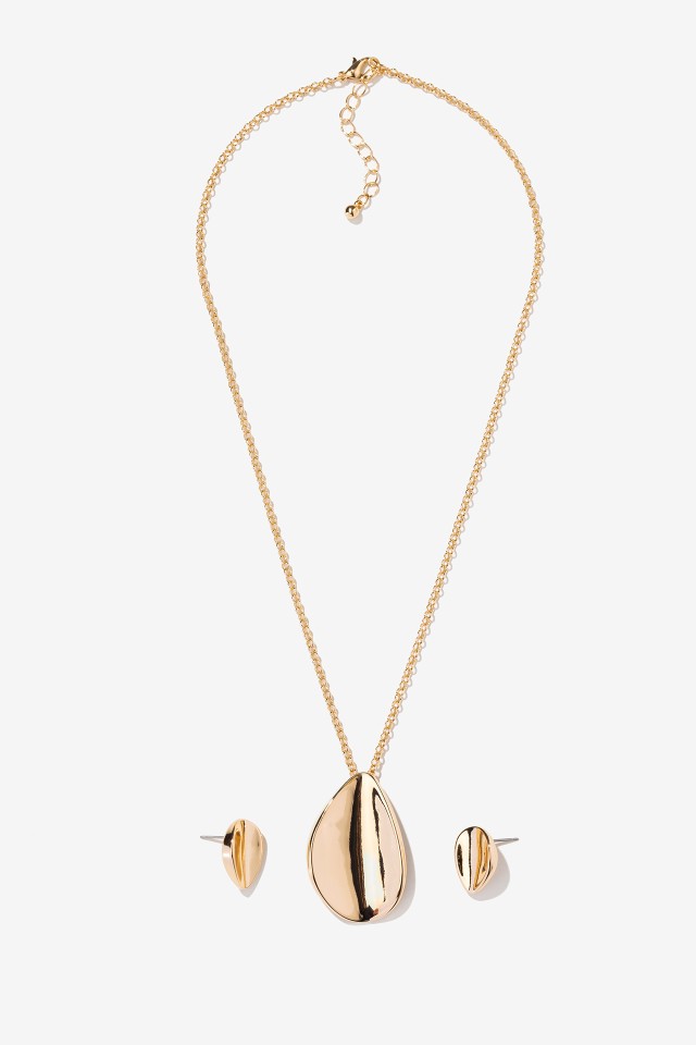 Conjunto dourado minimalista