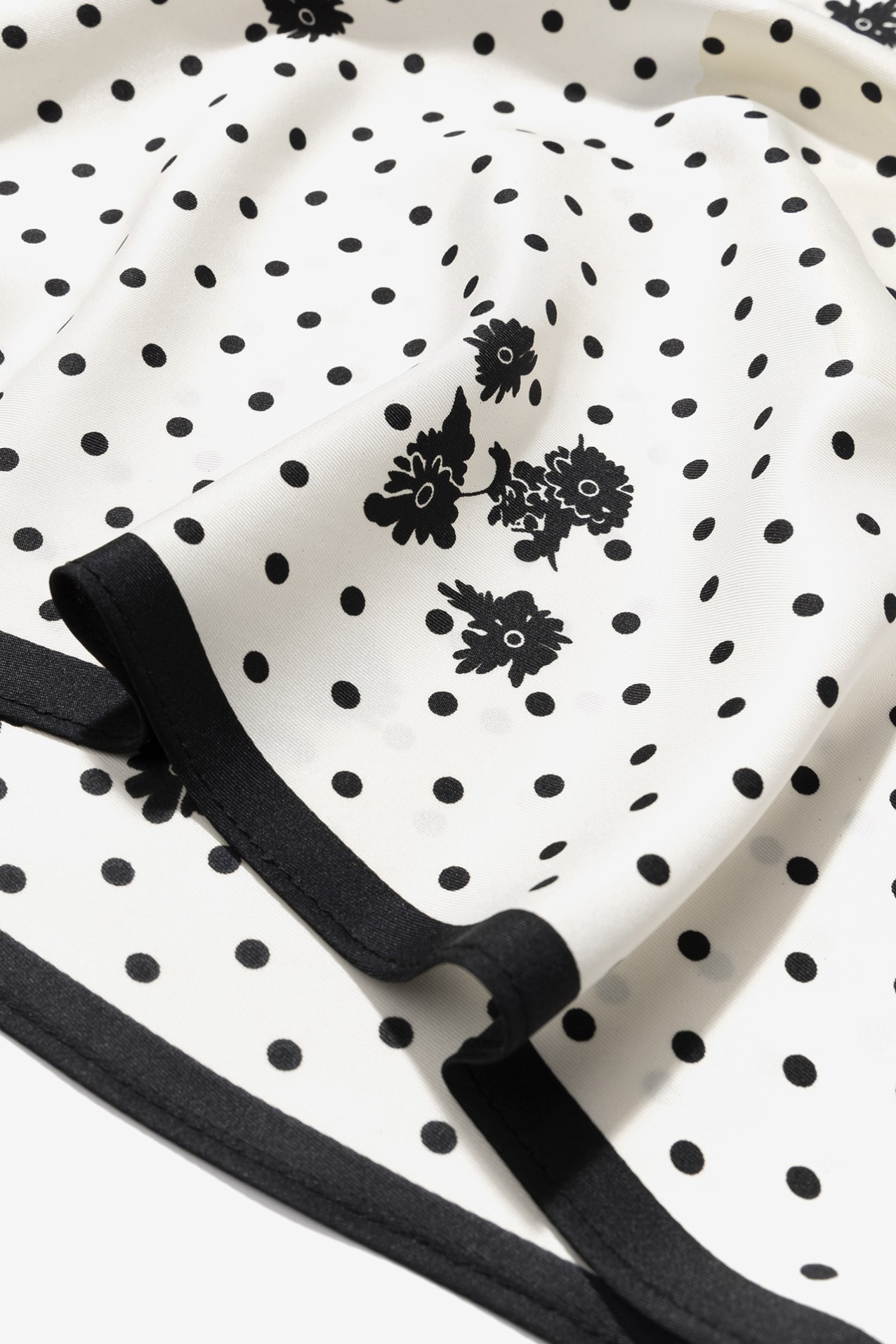 Polka Dot Floral Bandana