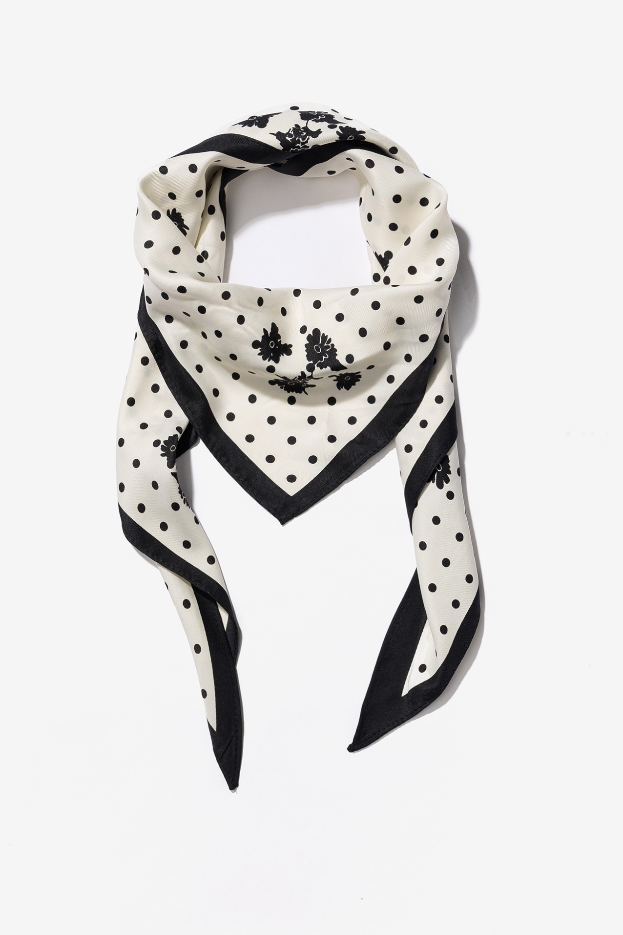 Polka Dot Floral Bandana