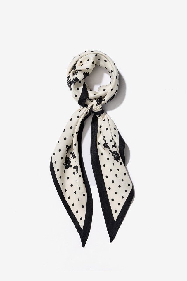 Polka Dot Floral Bandana