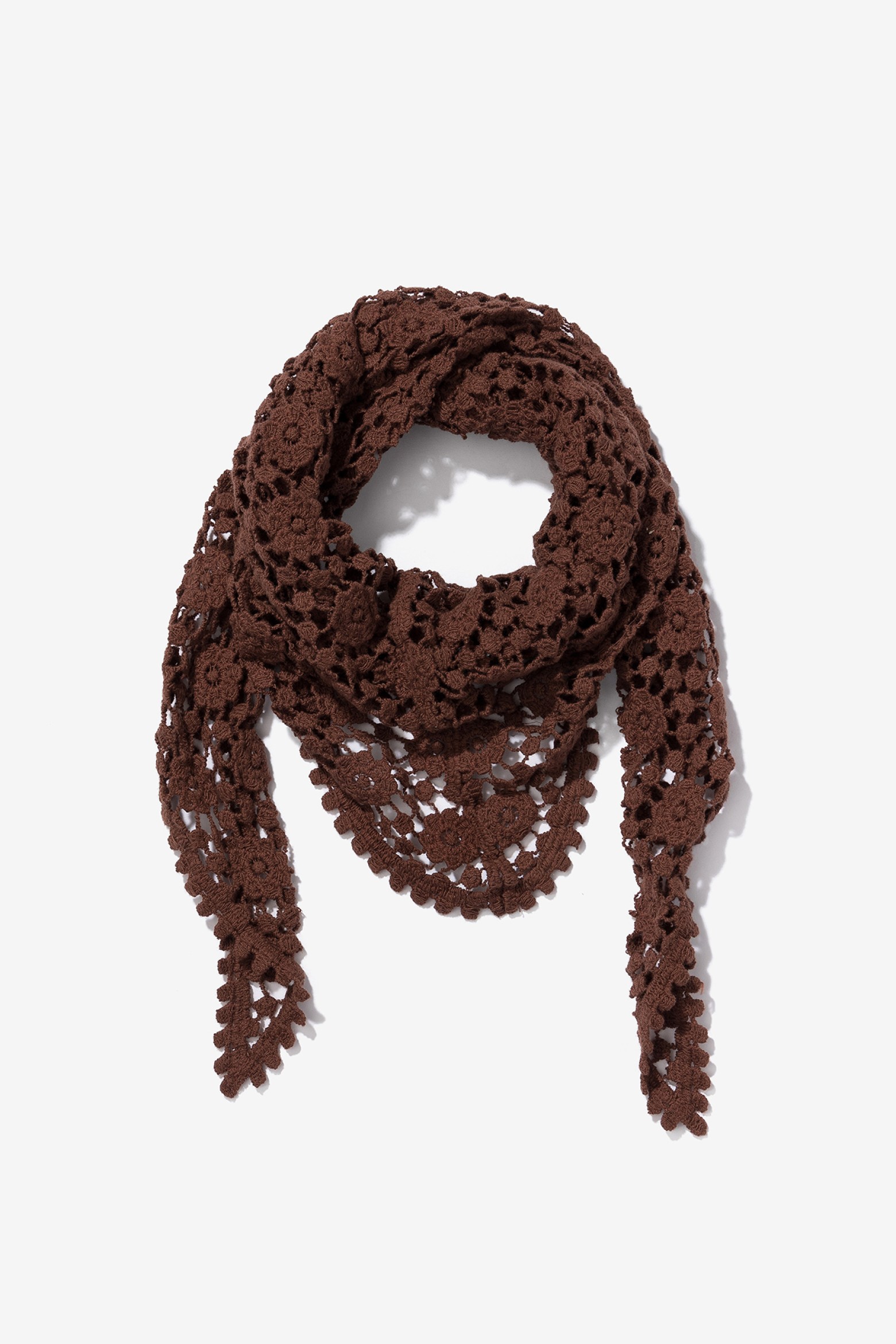 Brown Lace Crochet Bandana