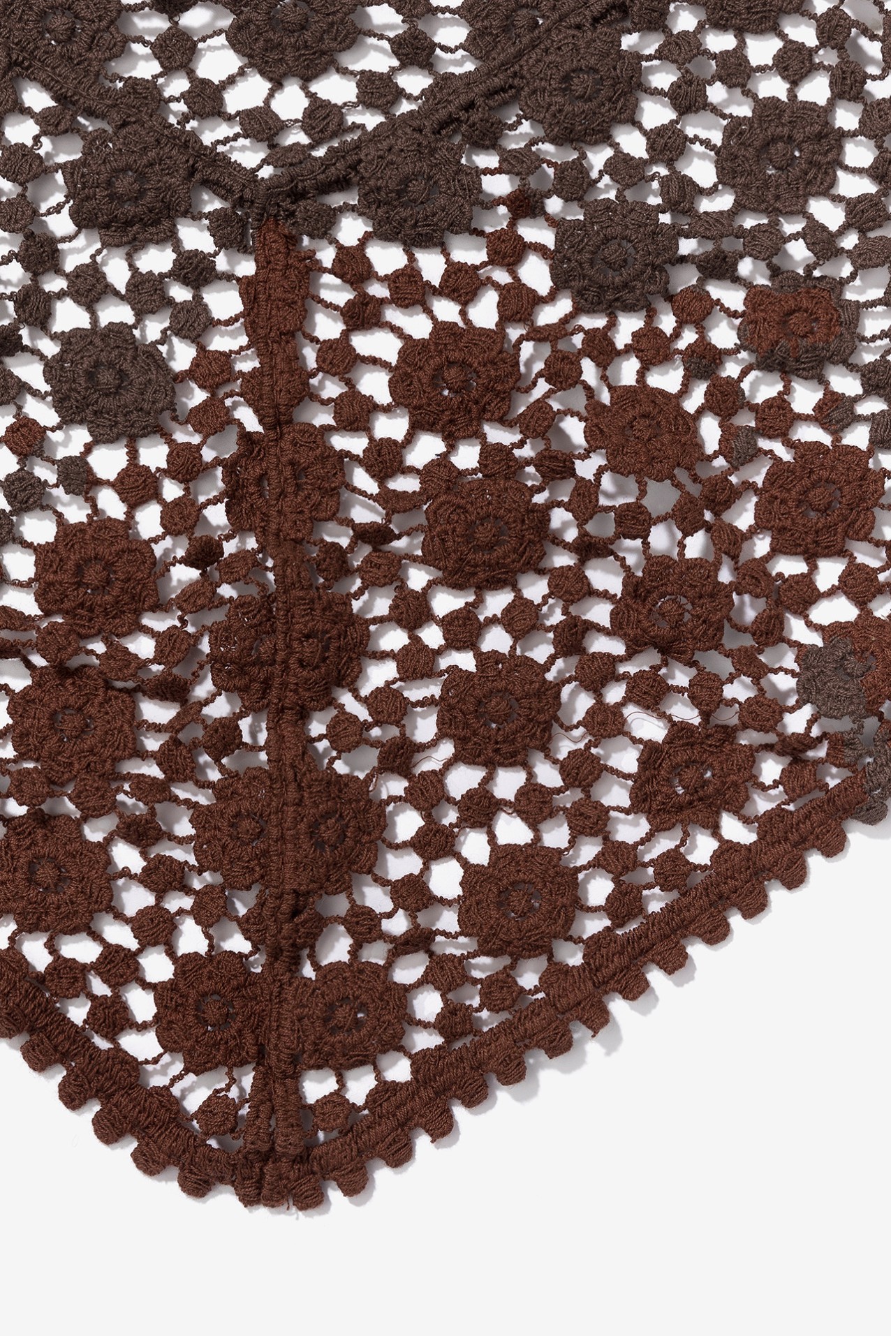 Brown Lace Crochet Bandana