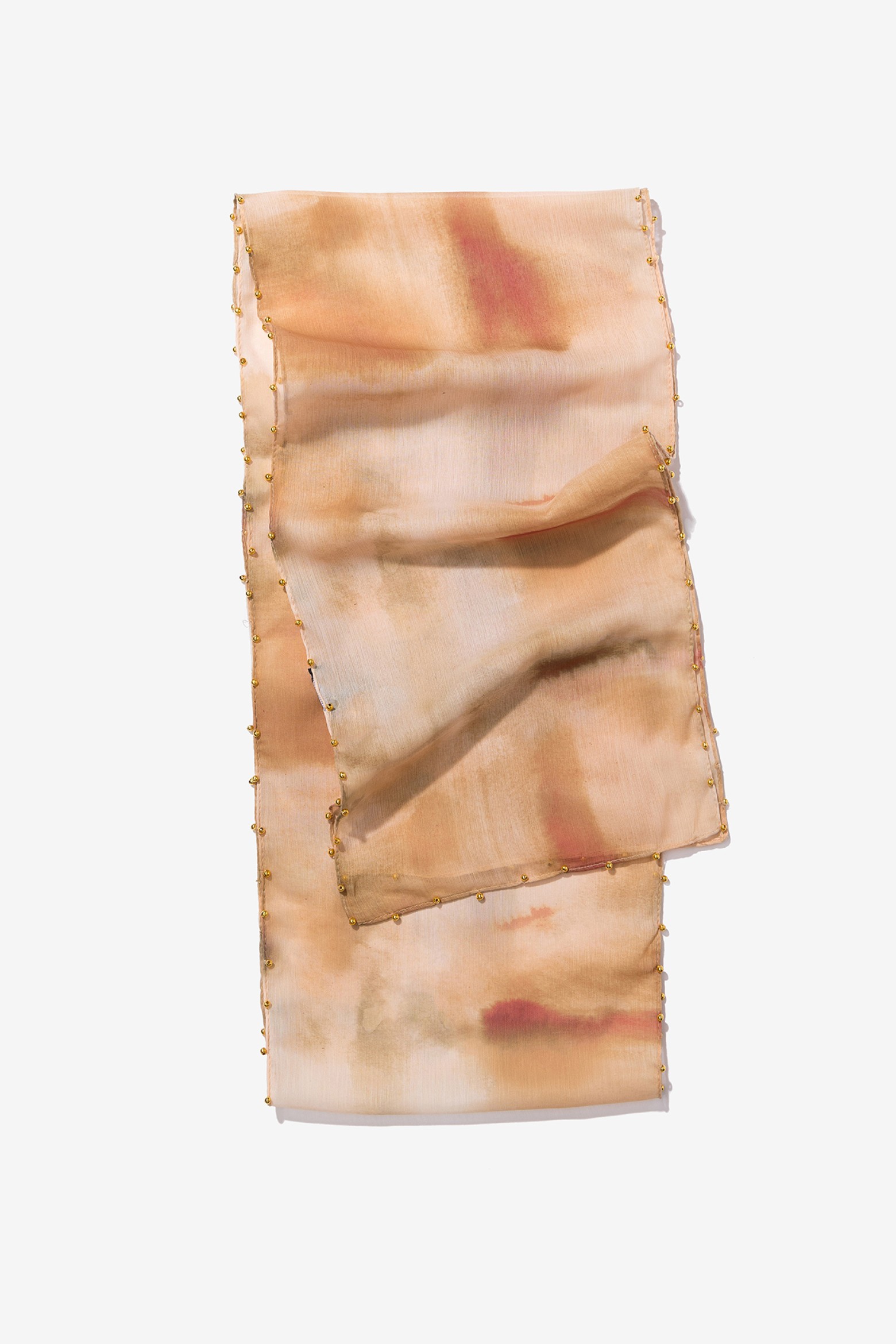 Beige Scarf Gold Bead Detail