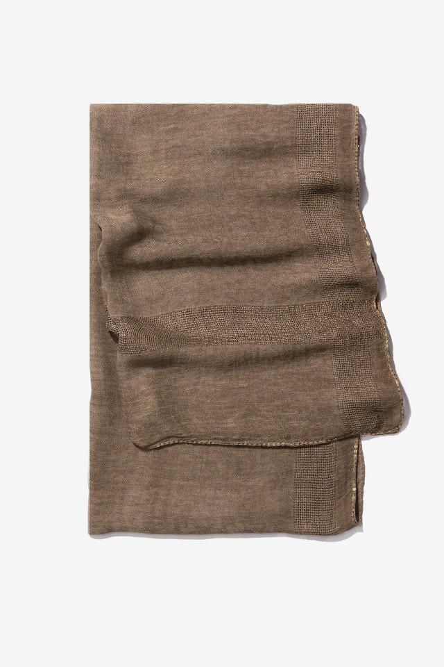 Medium Beige Textured Scarf