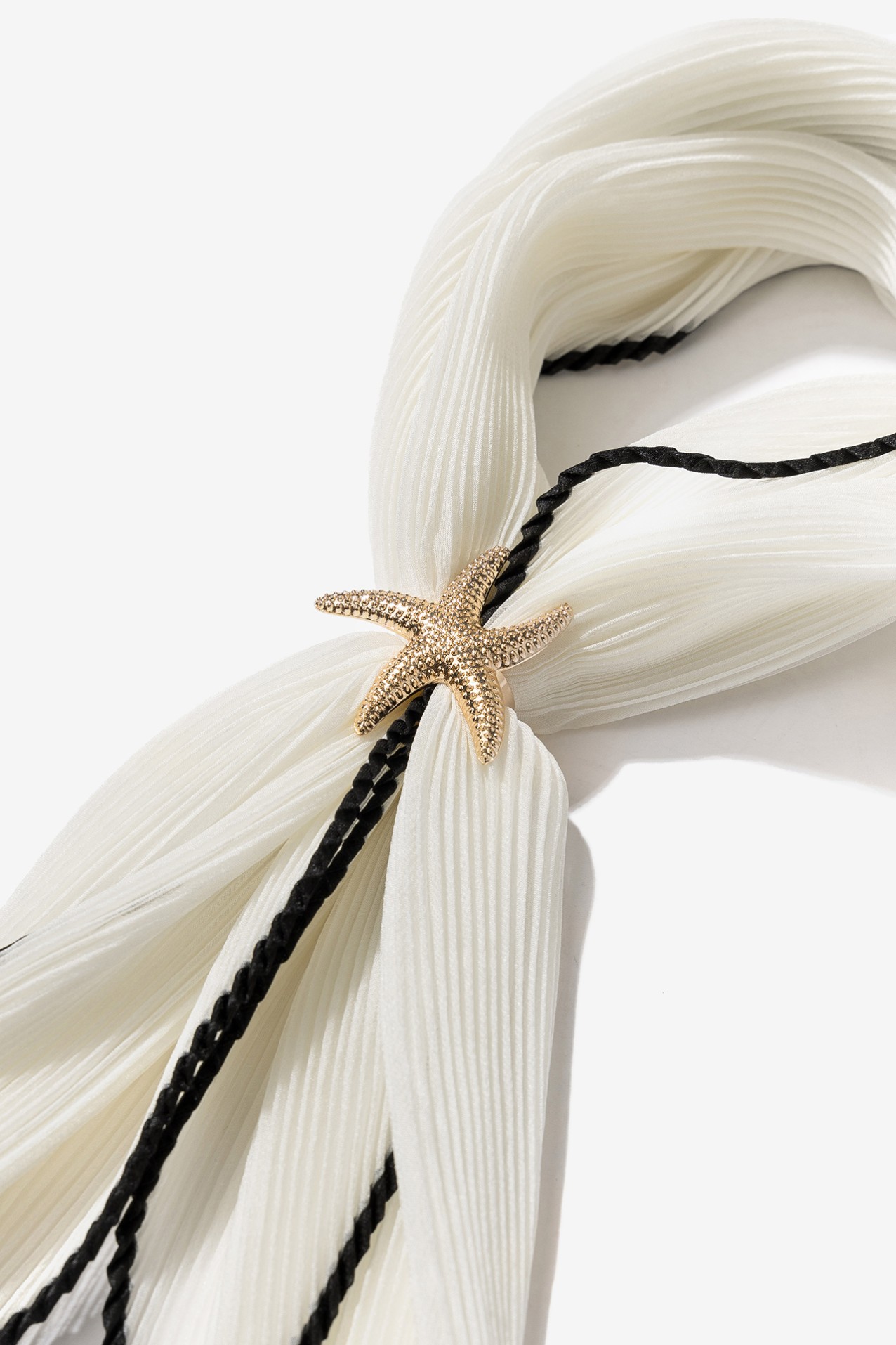 Beige Skinny Bandana Scarf