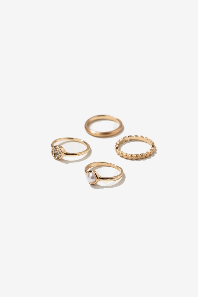 Set Of Four Gold Rings
