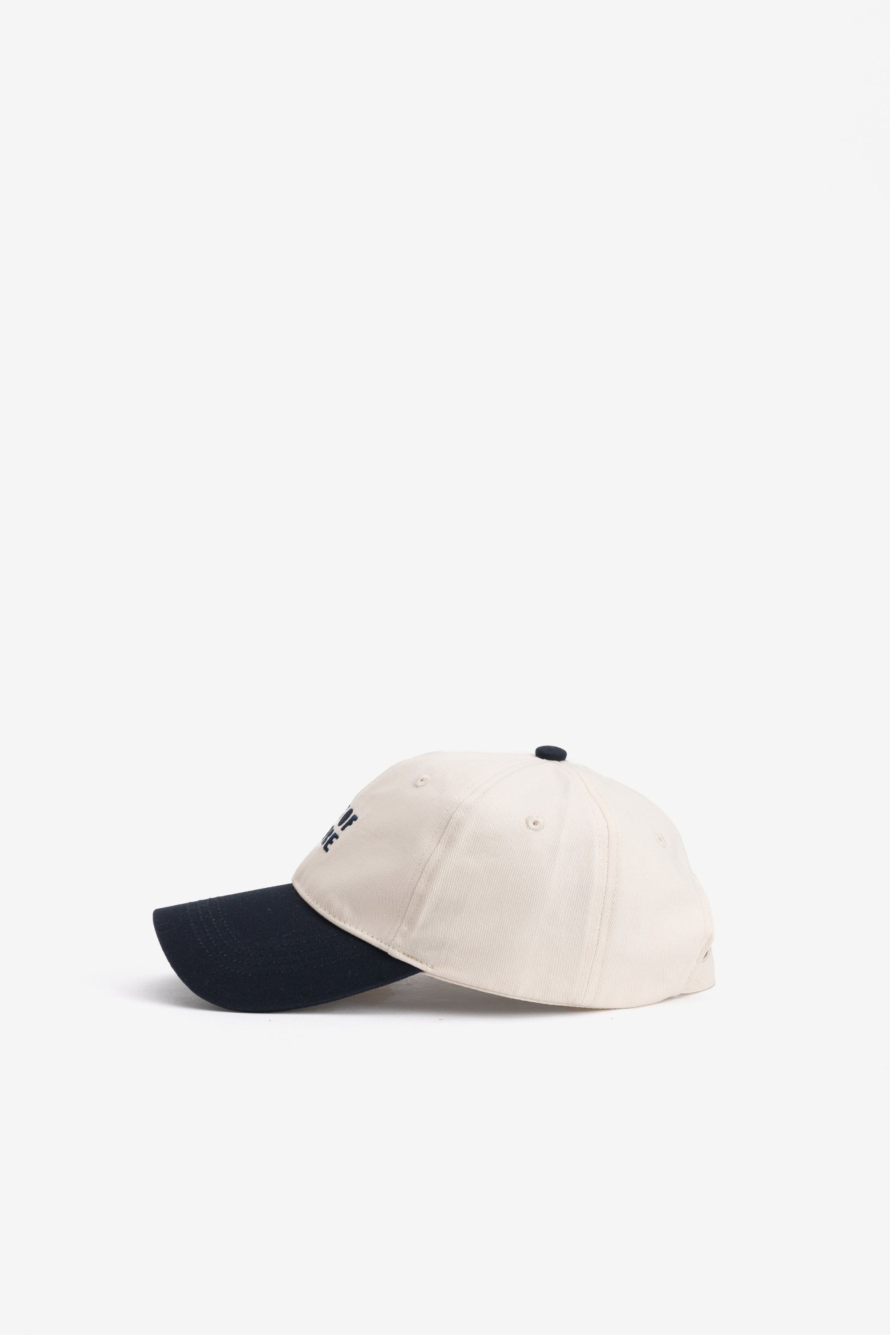 Beige Cap Blue Visor