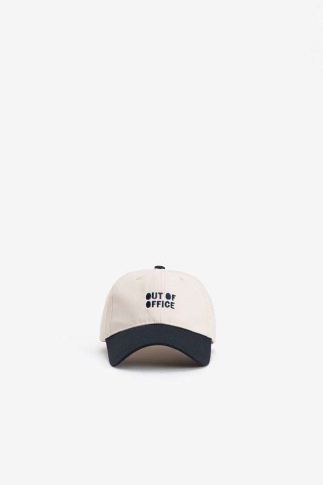 Beige Cap Blue Visor