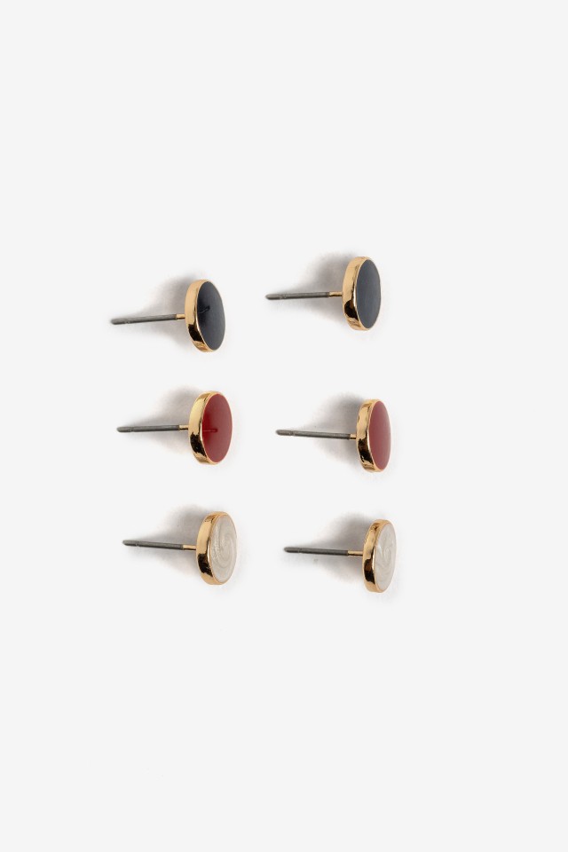 Round Golden Stud Earrings