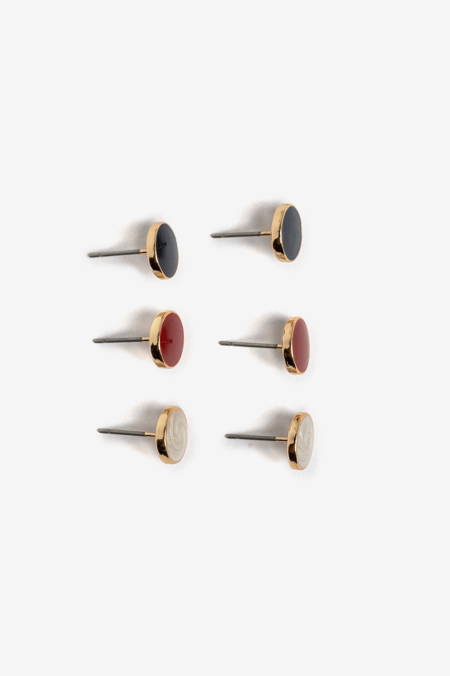 Round Golden Stud Earrings