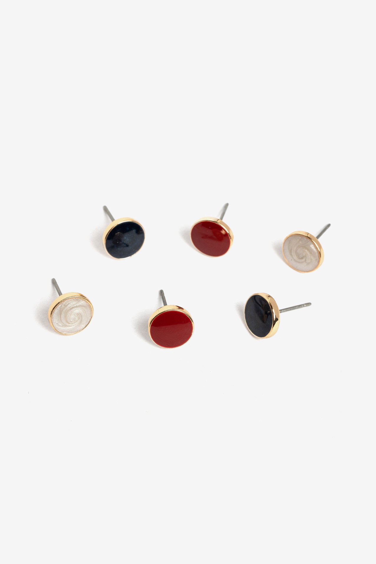 Round Golden Stud Earrings