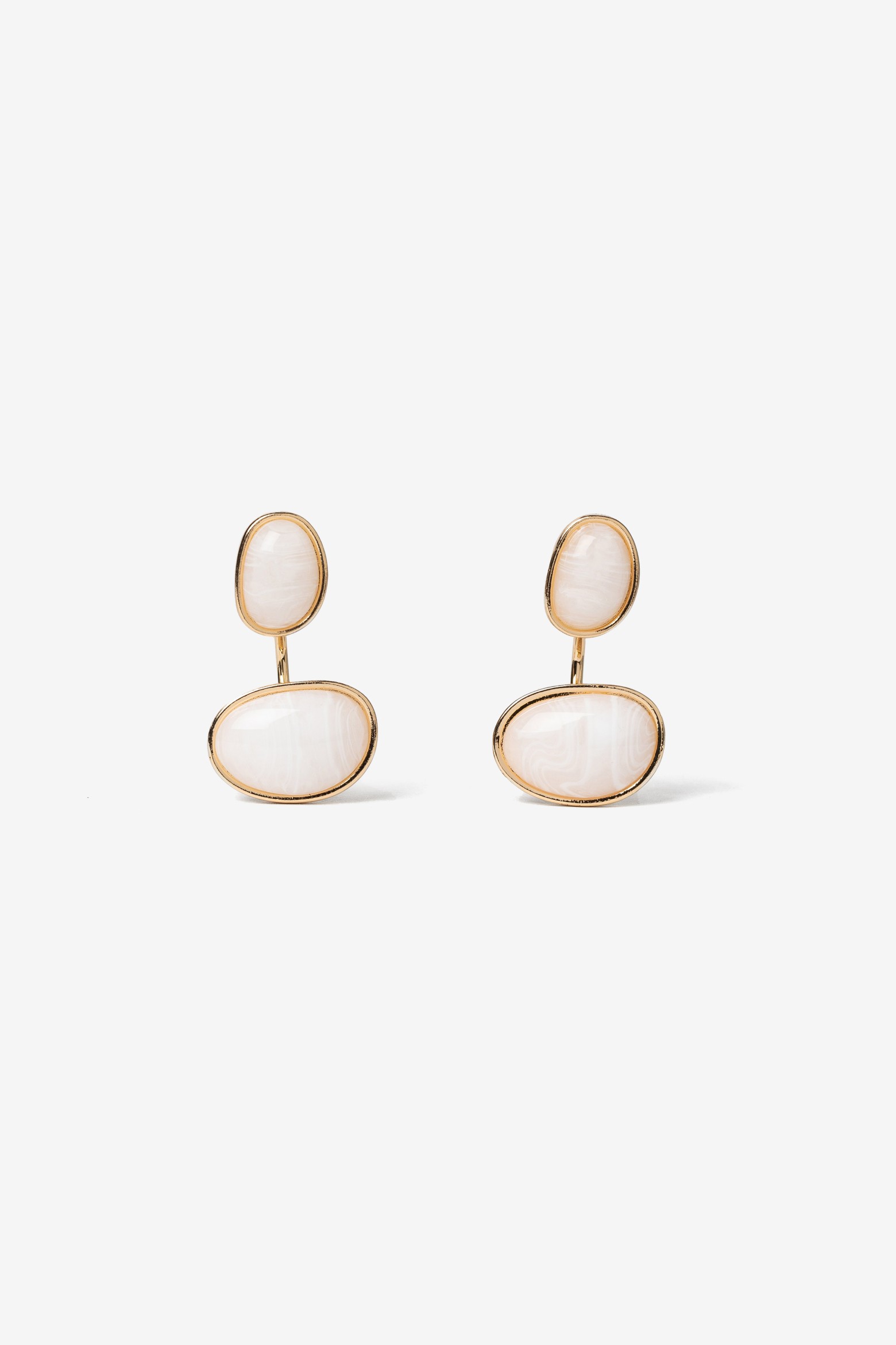Gold Effect Double Earrings
