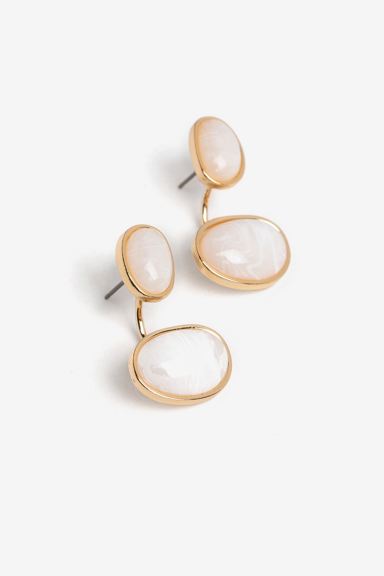 Gold Effect Double Earrings