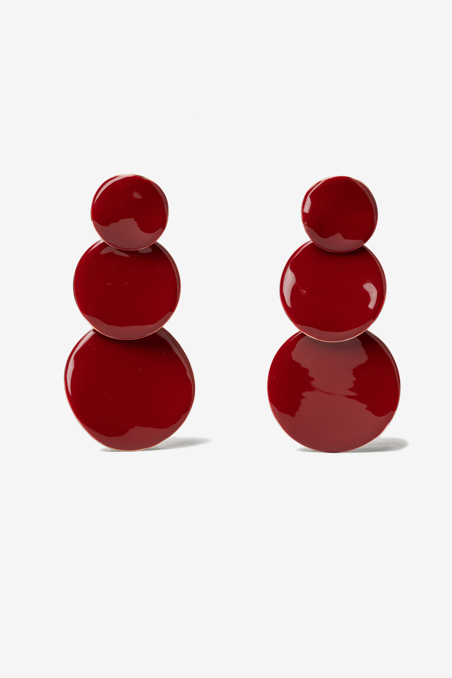 Bold Red Statement Earrings