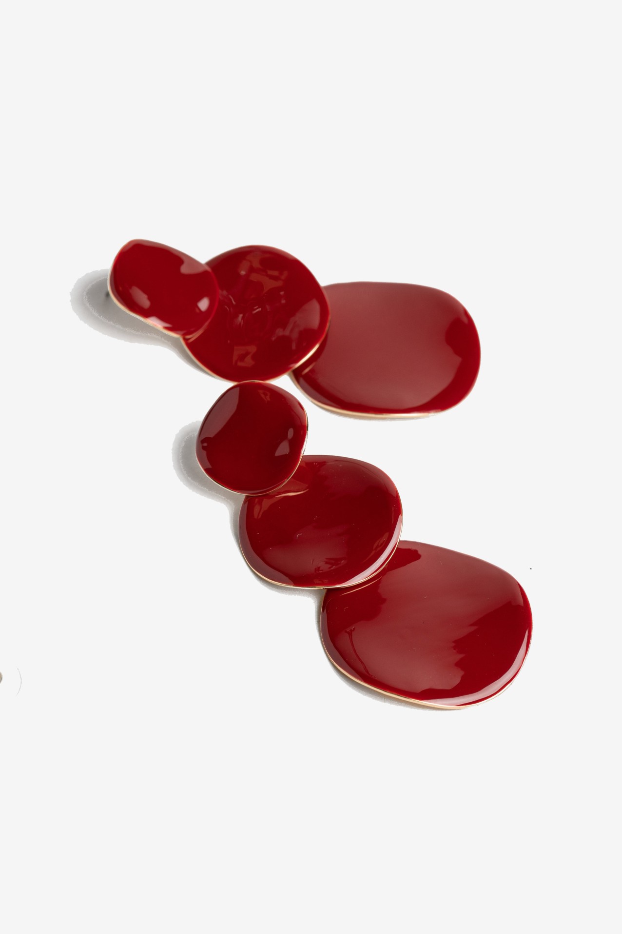 Bold Red Statement Earrings
