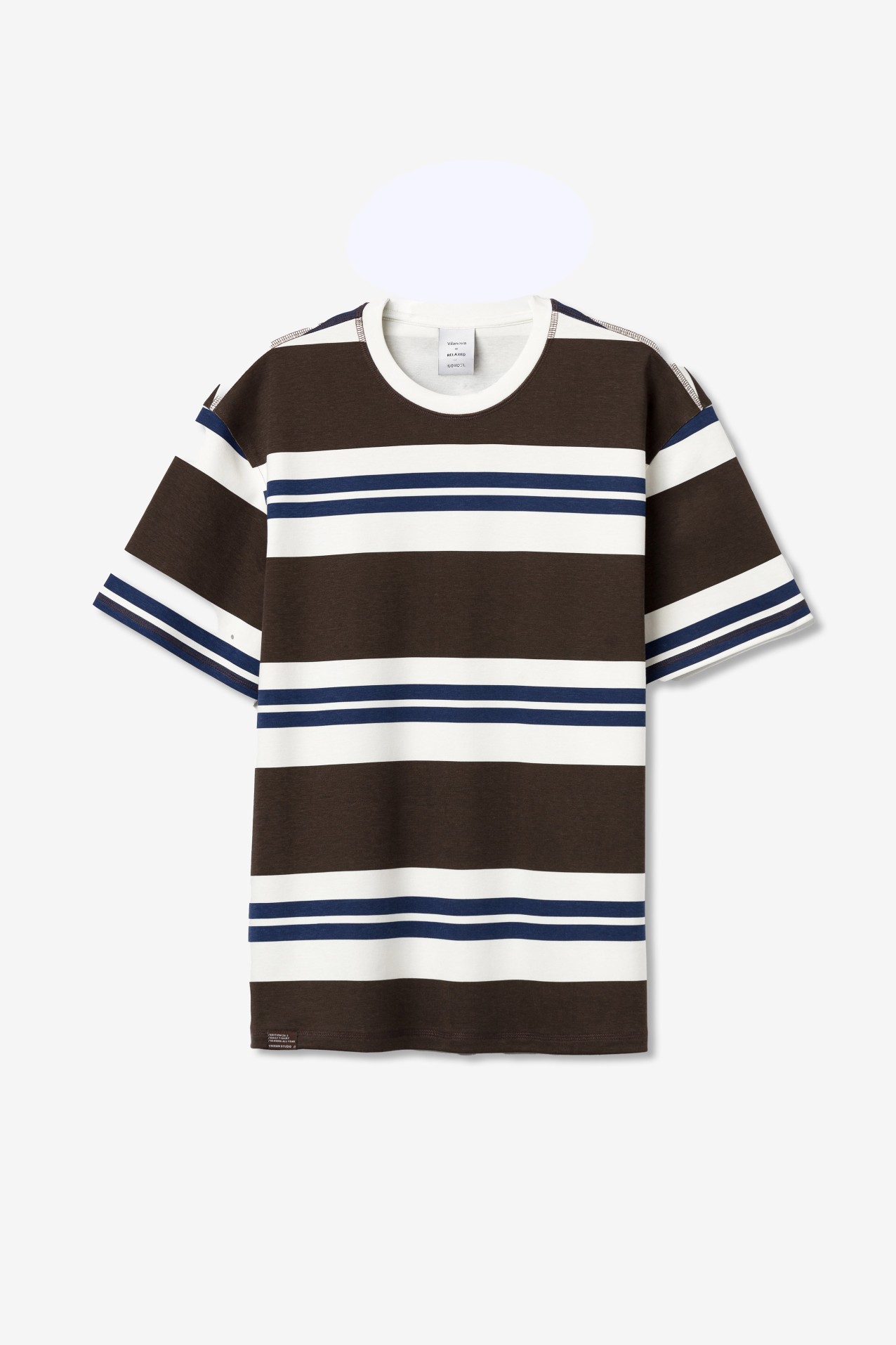 Camiseta rayas marr�n relaxed
