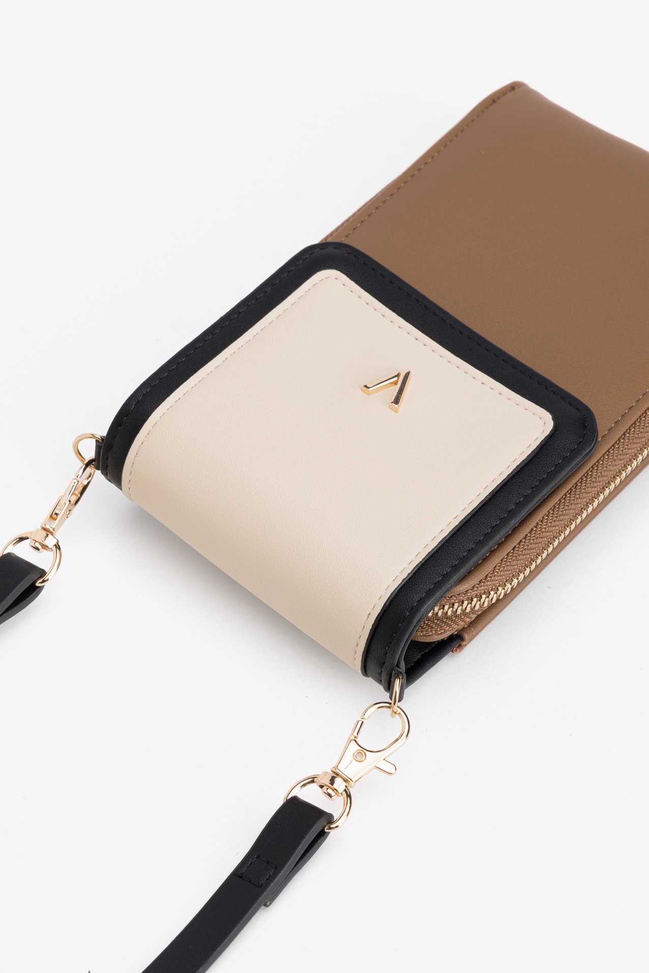 Monedero marr�n bicolor