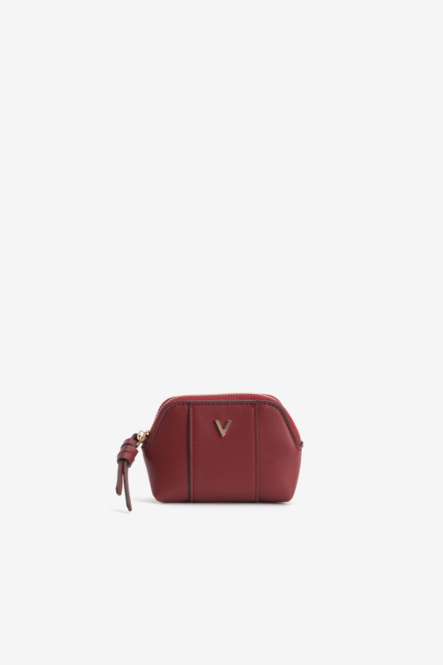 Porta-moedas vermelho intenso