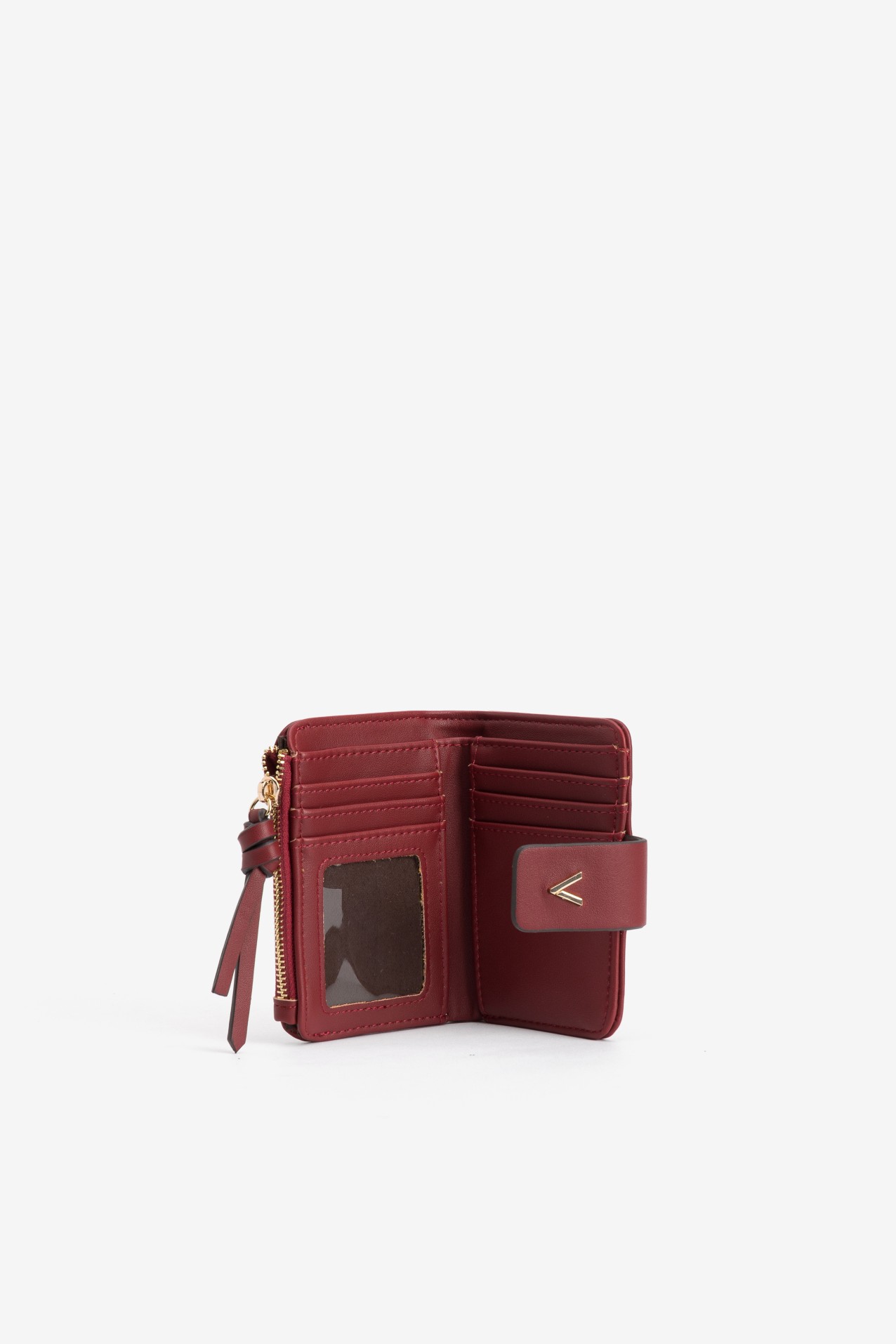 Porta Moedas vermelho compacto
