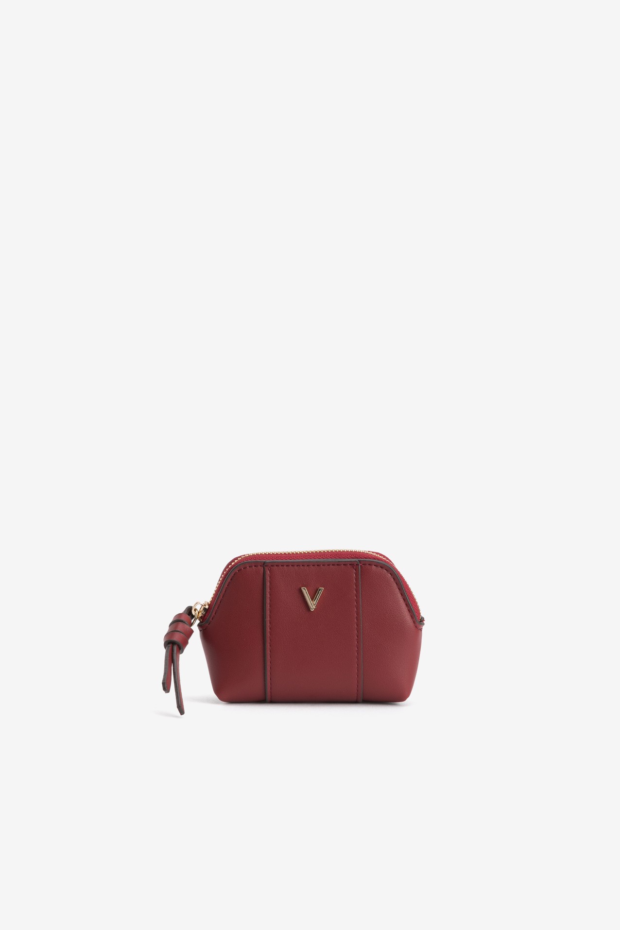 Porta-moedas vermelho intenso