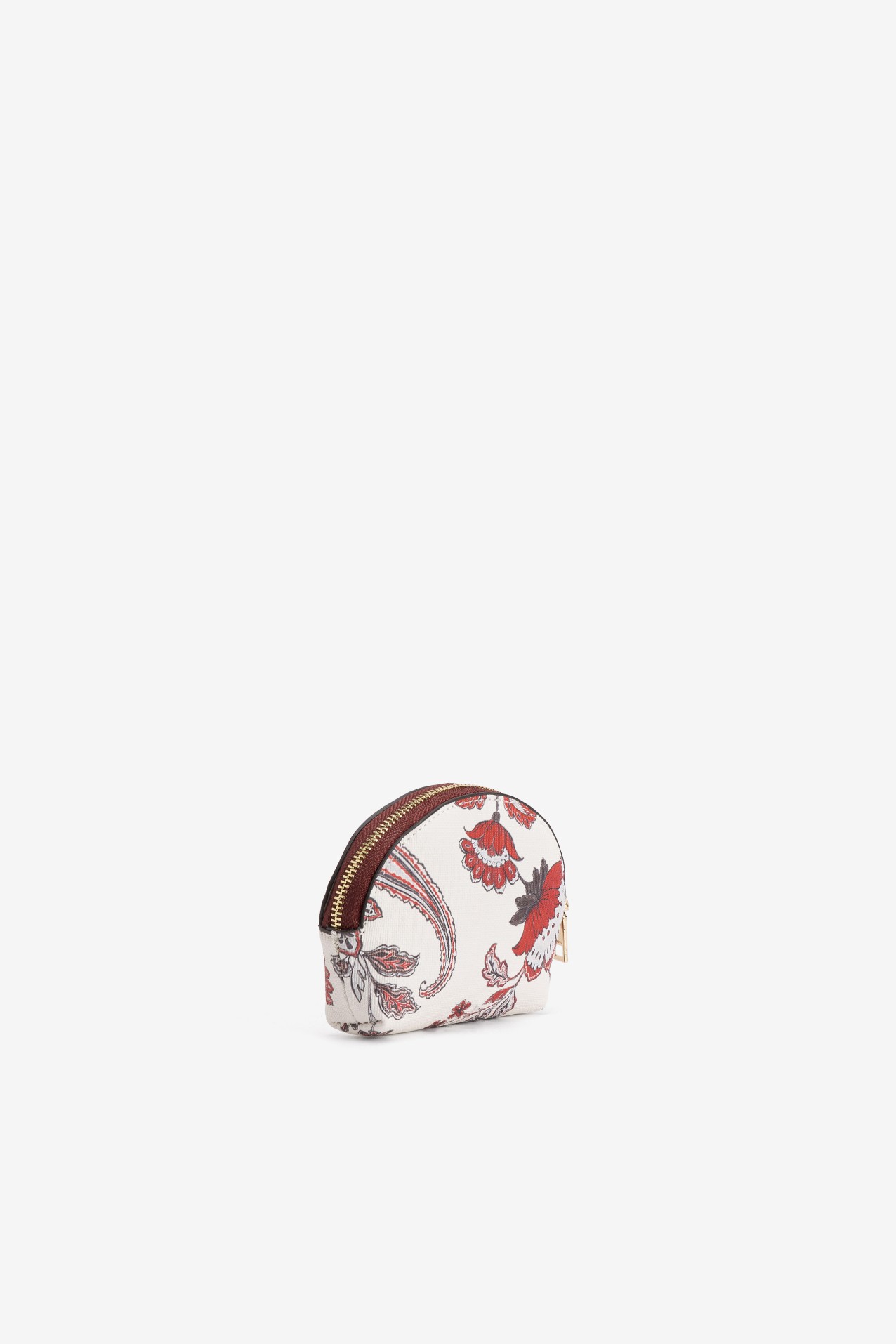 Porta-moedas estampado vinho