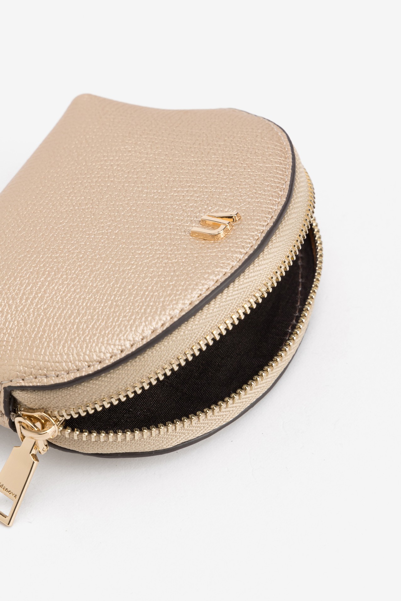 Porta moedas dourado meia-lua