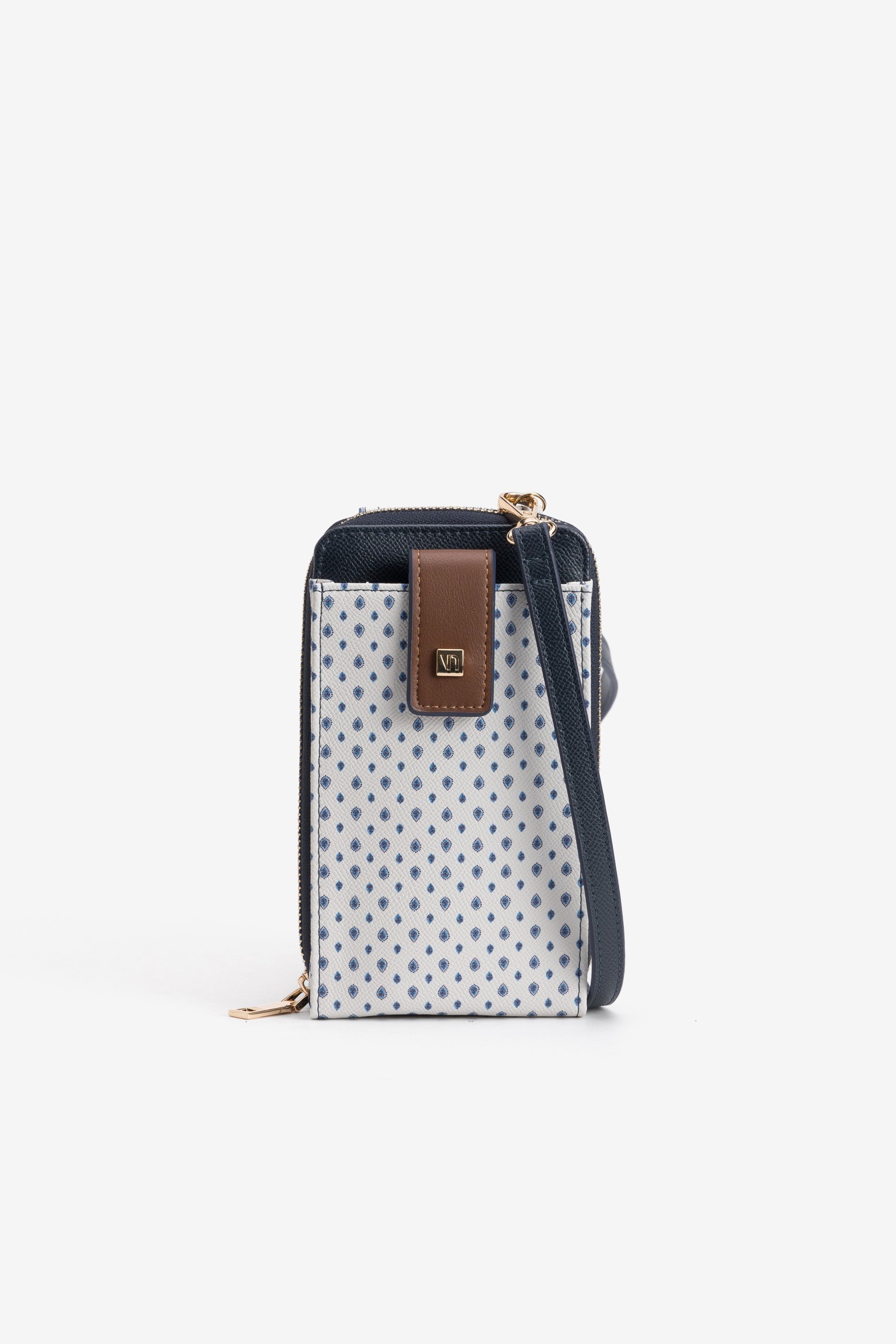 Porta moedas azul com alça