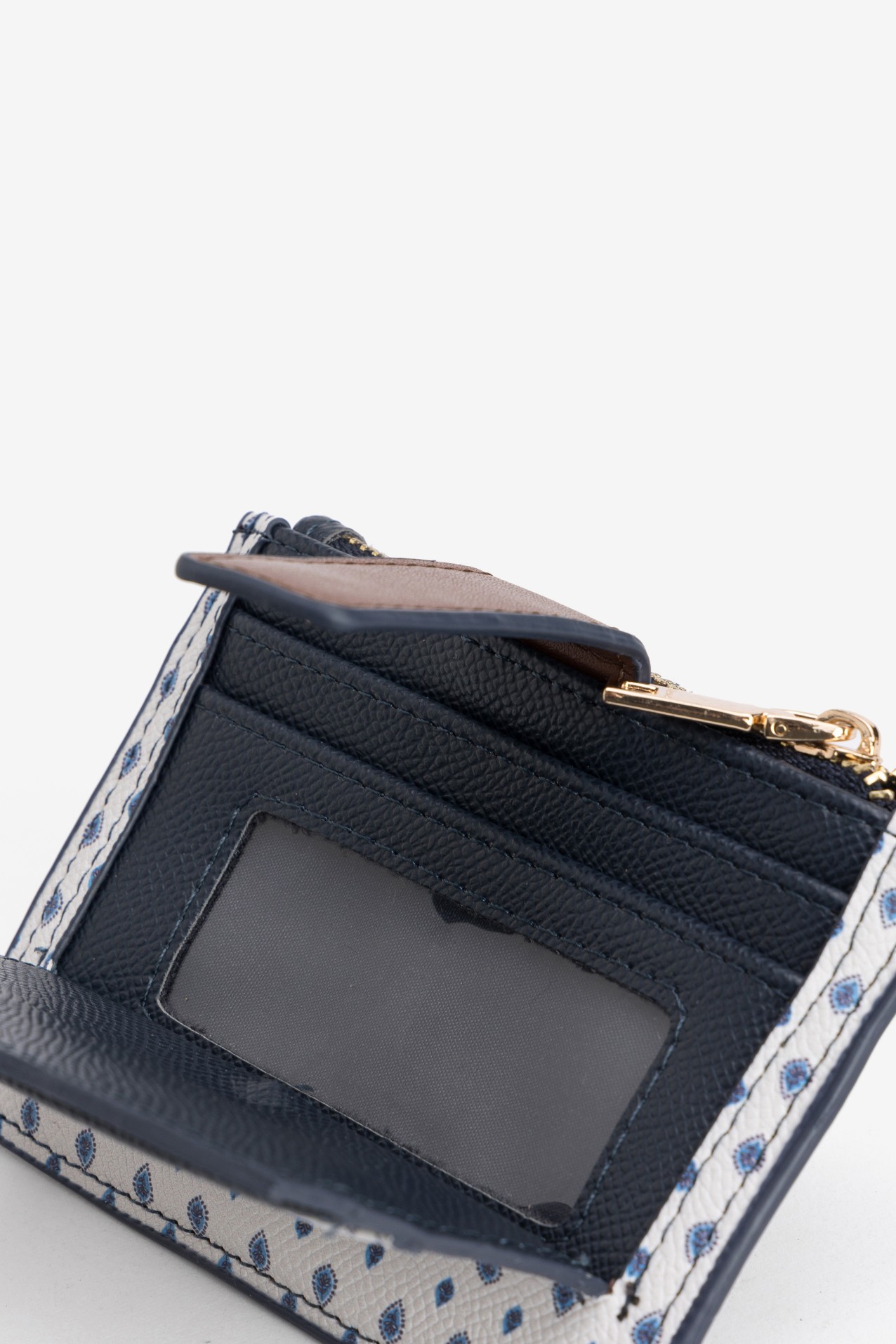 Porta-moedas azul com padr�o