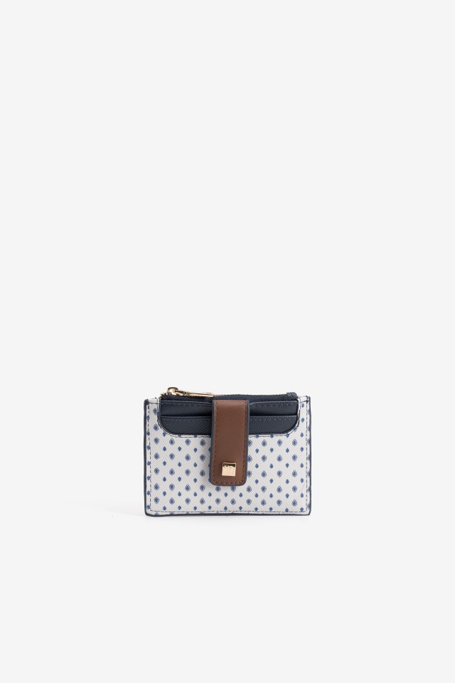 Porta-moedas azul com padr�o