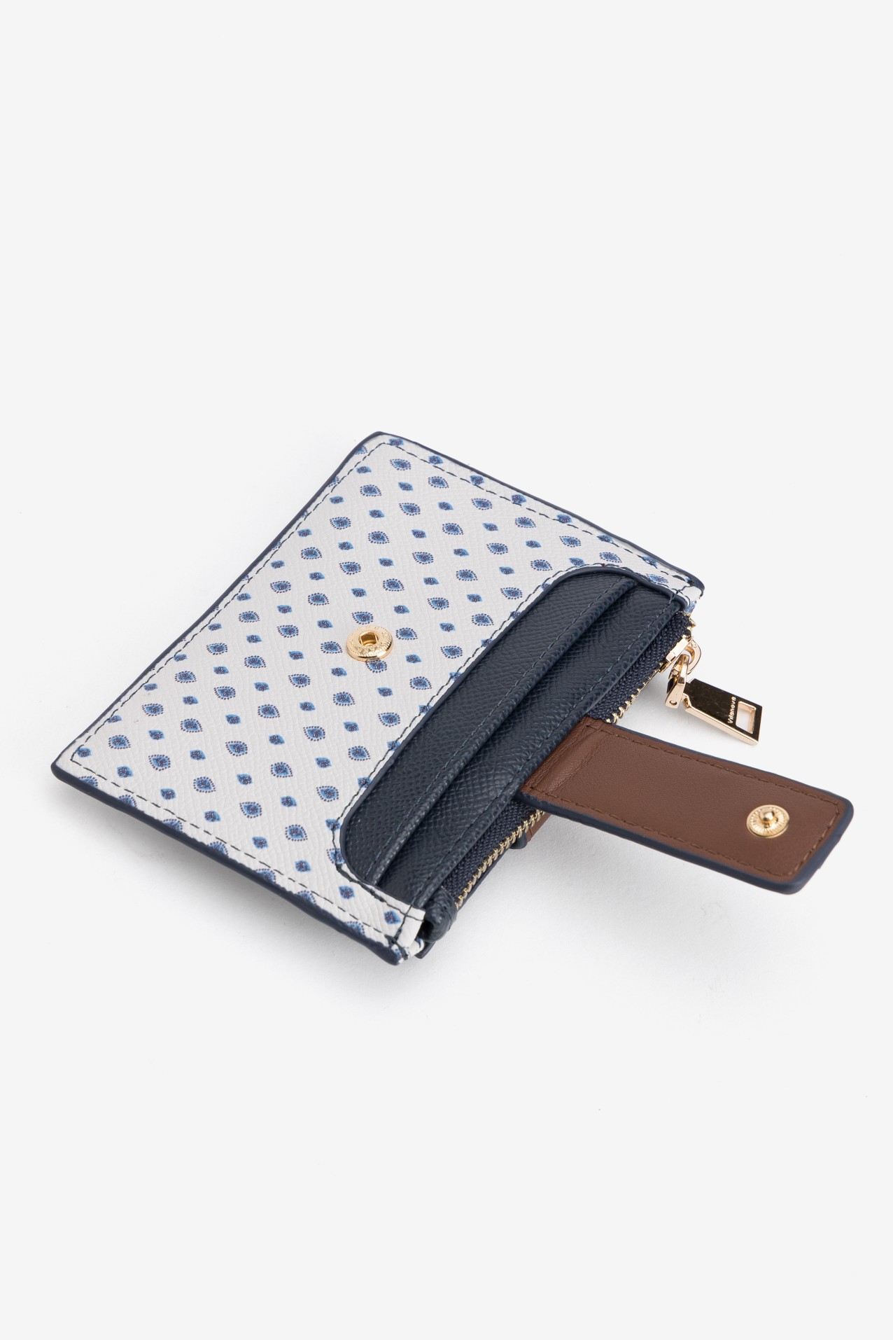 Porta-moedas azul com padr�o