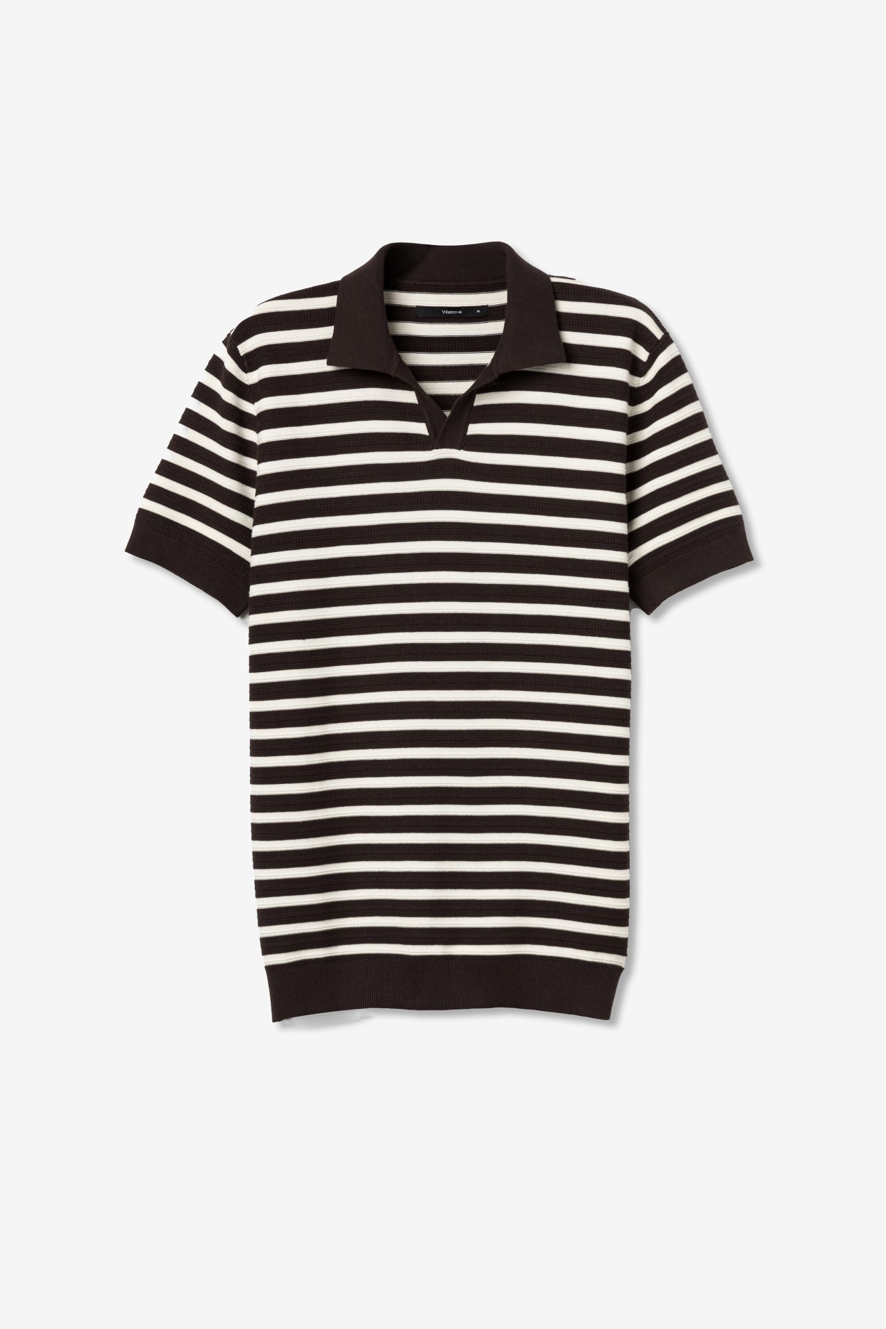 Polo marr�n a rayas