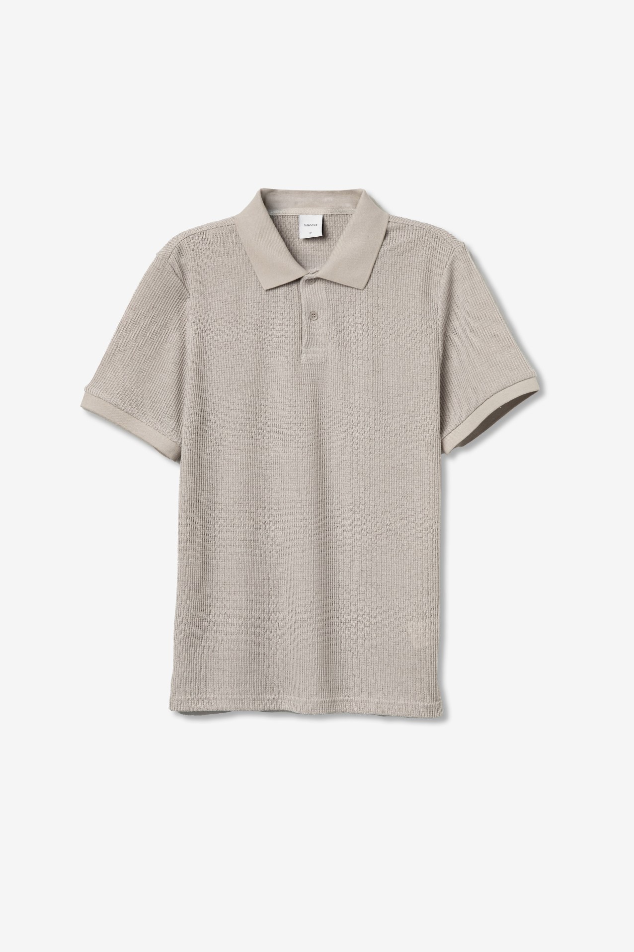 Beige Textured Polo Shirt