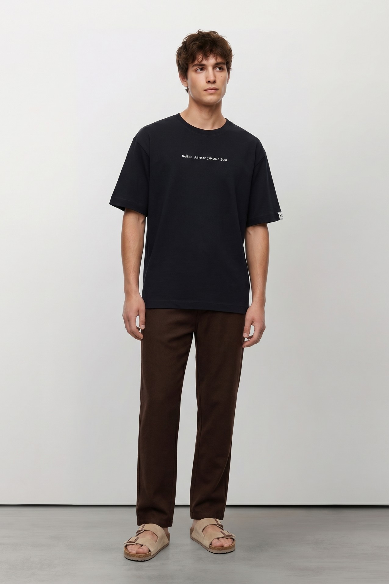 T-shirt azul-marinho relaxed fit