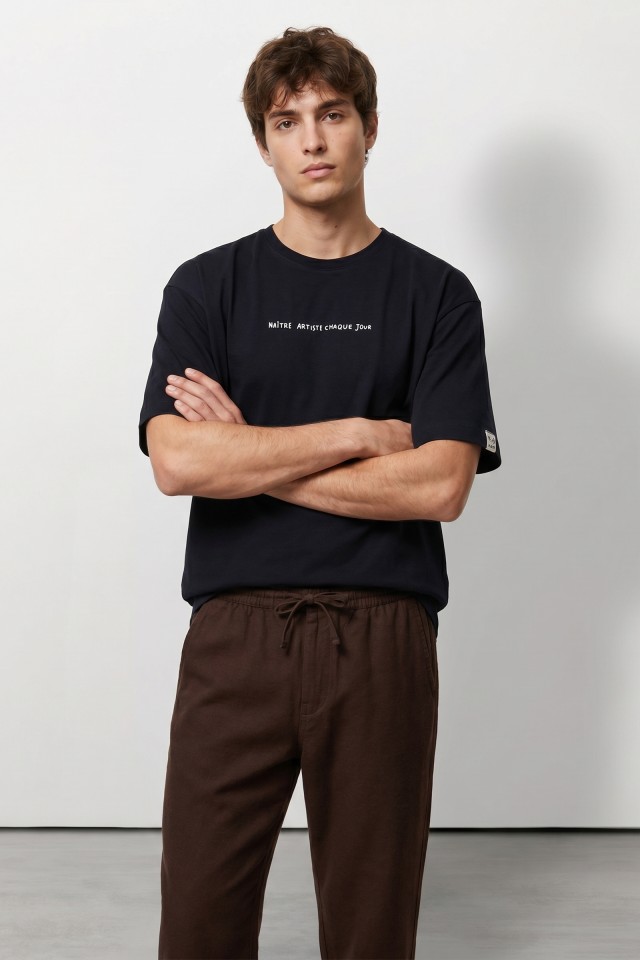 Navy Blue Relaxed T-shirt