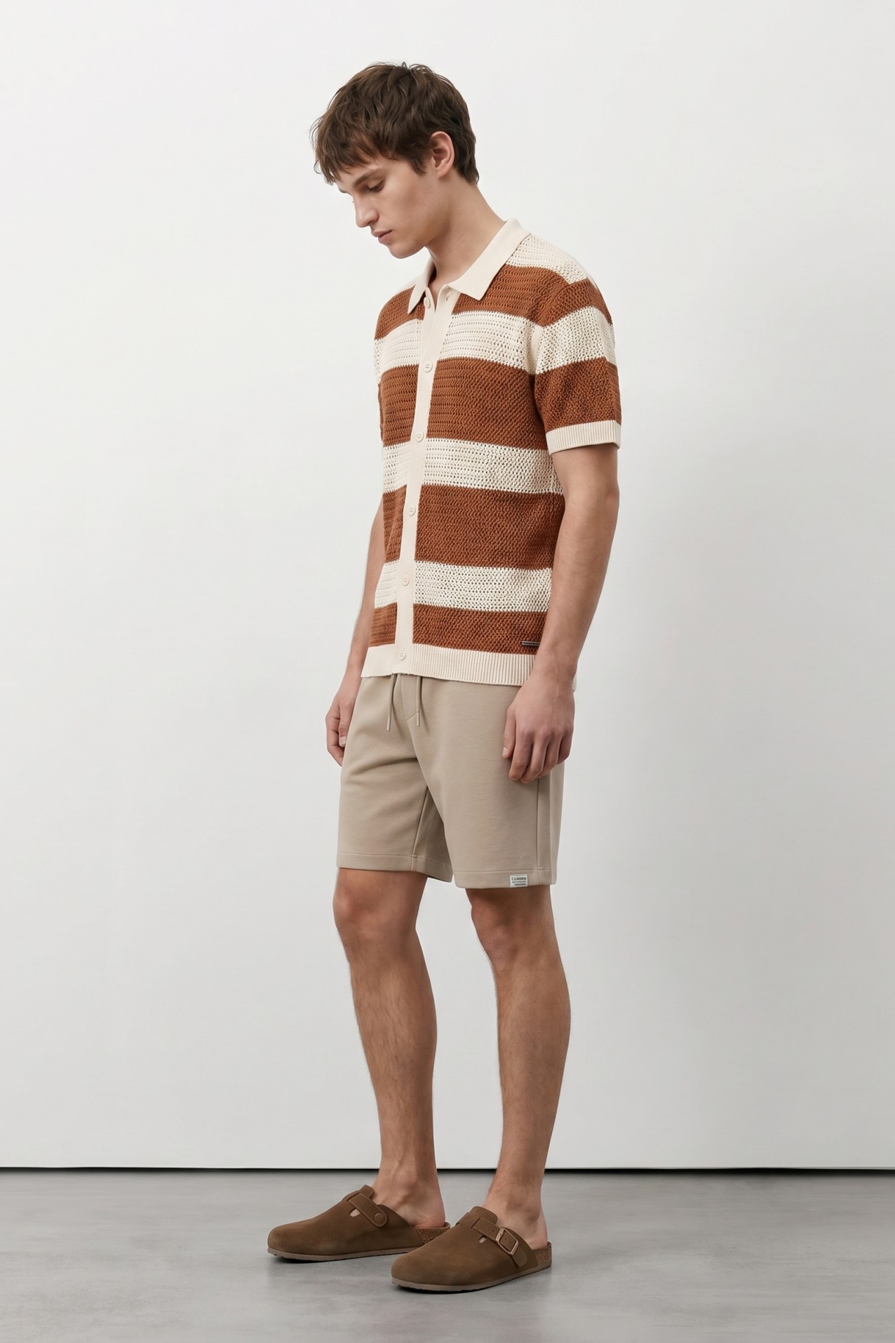 Light Beige Jogger Shorts