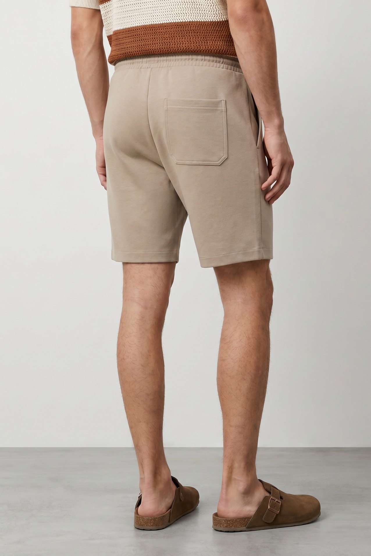 Light Beige Jogger Shorts