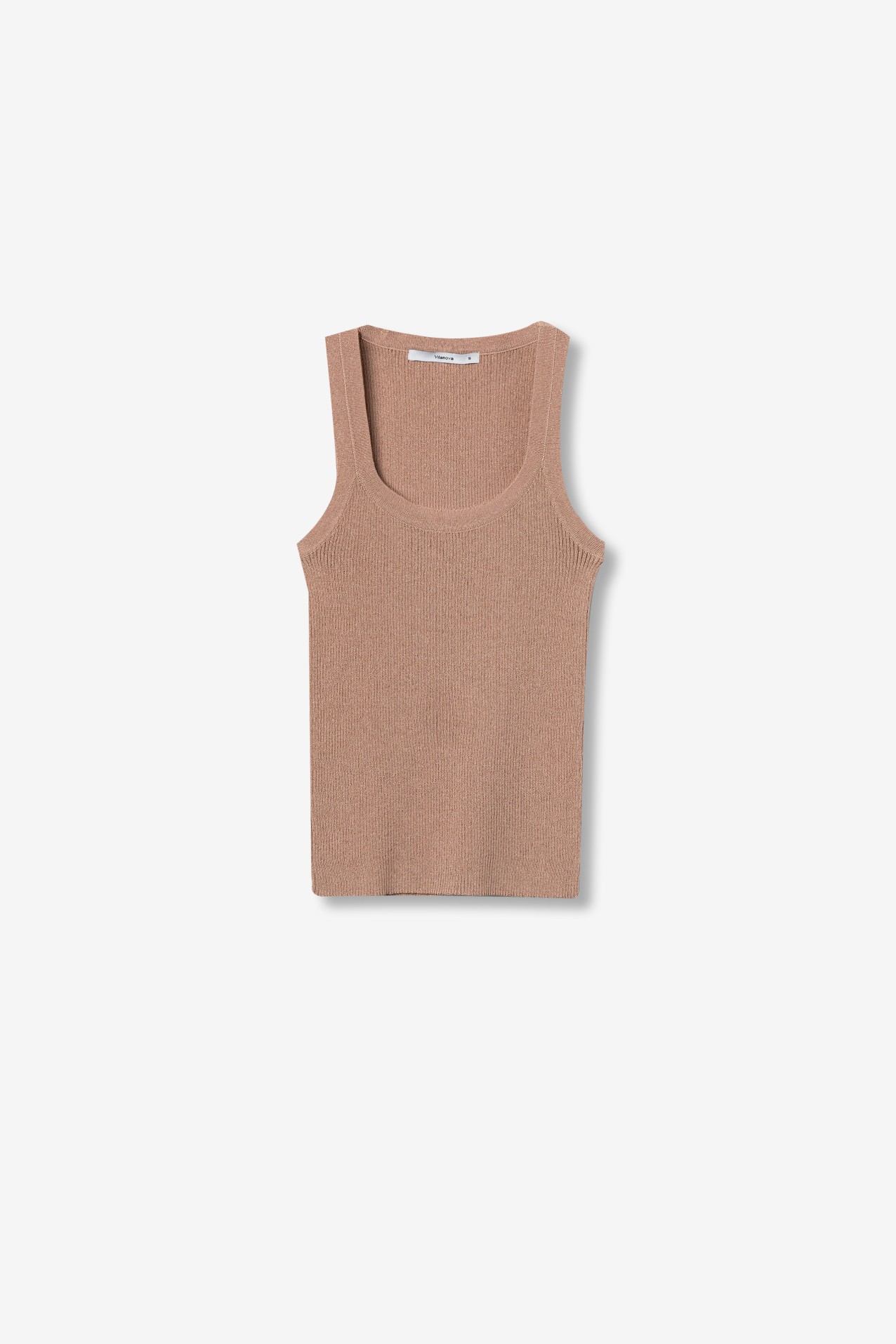 Nude Ribbed Knit Tank